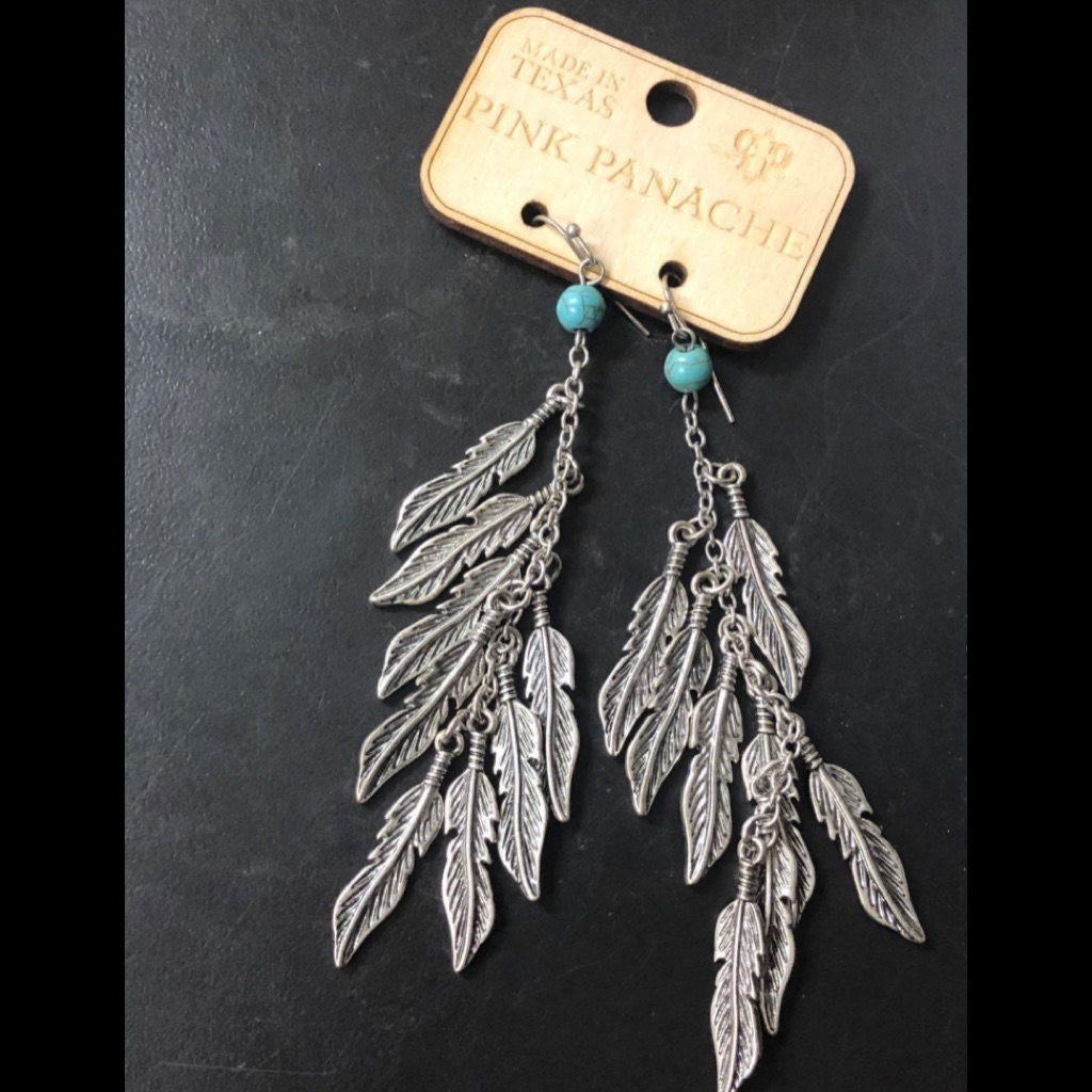 Pink Panache Feather Earrings